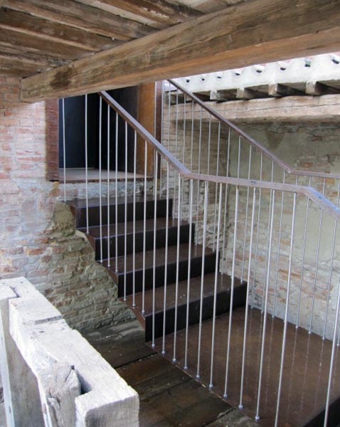 scala da interno cor-ten